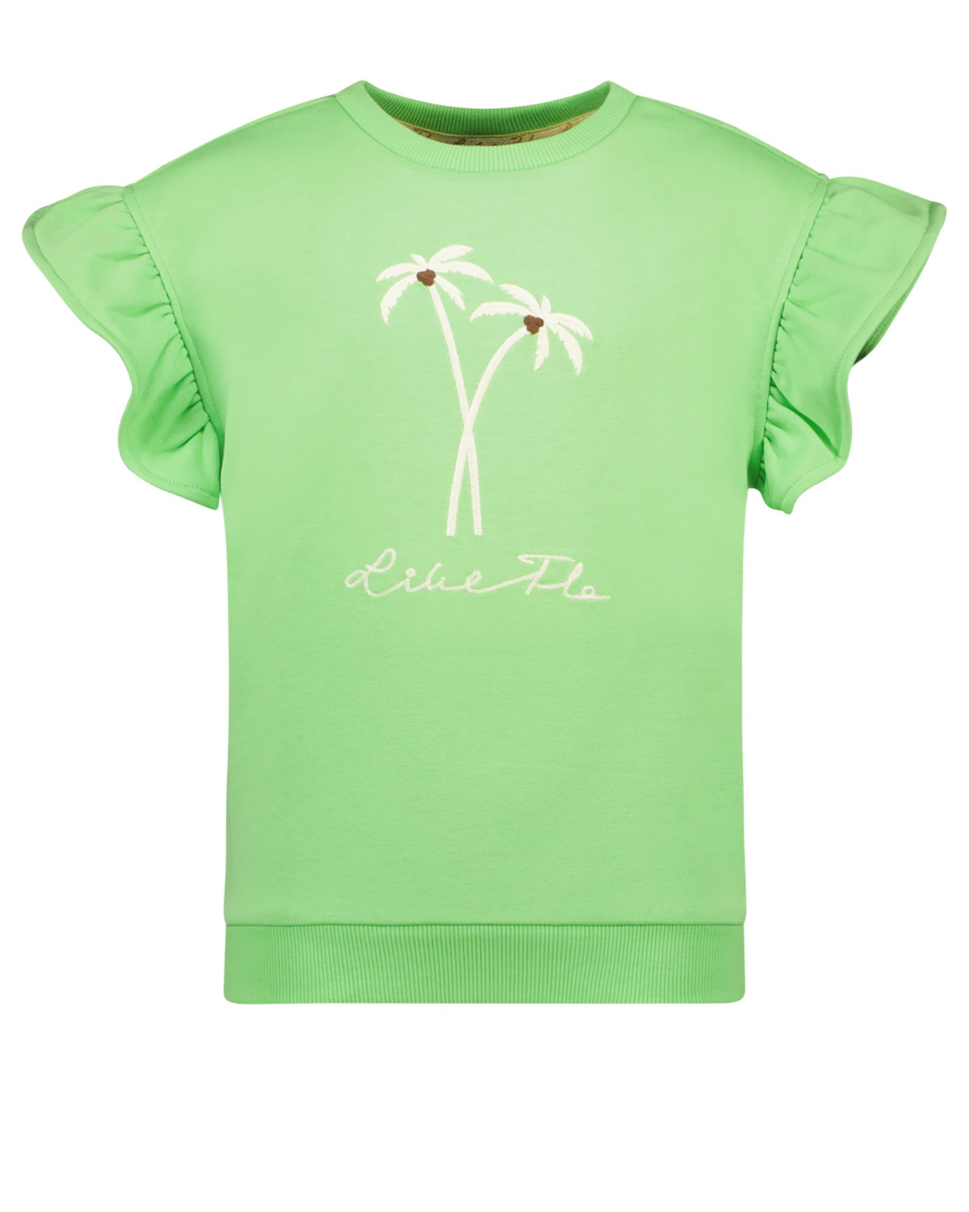 Flo girls ss sweater crochet flower - Like Flo