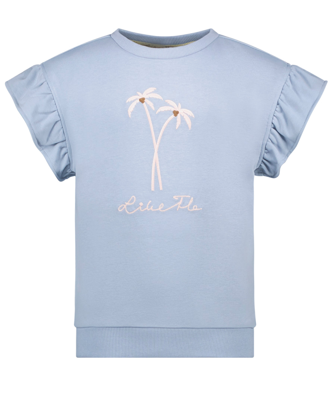 Flo girls ss sweater crochet flower - Like Flo