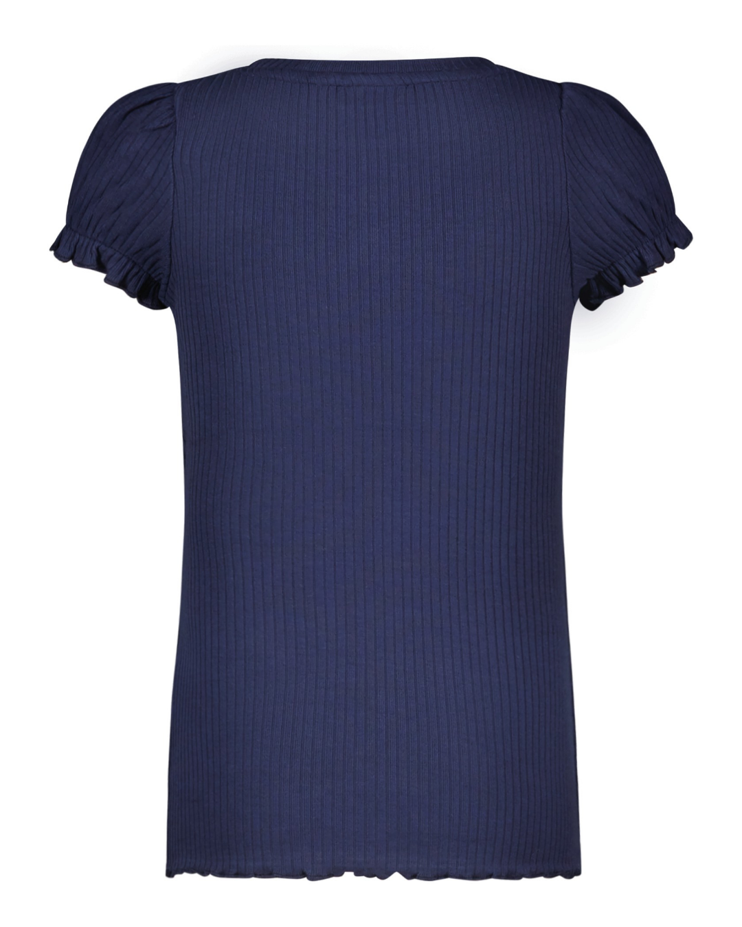 Flo girls solid rib ss tee with button closure - Like Flo