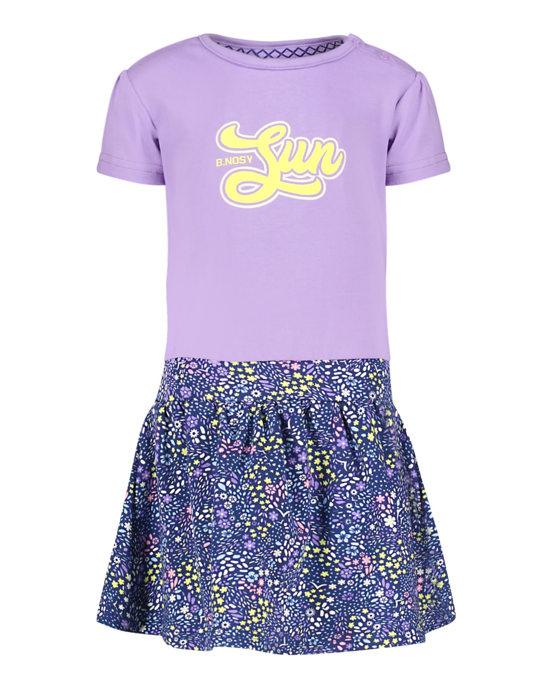Mini girls dress w/ lilac top and 2 layer leopard skirt - B.Nosy