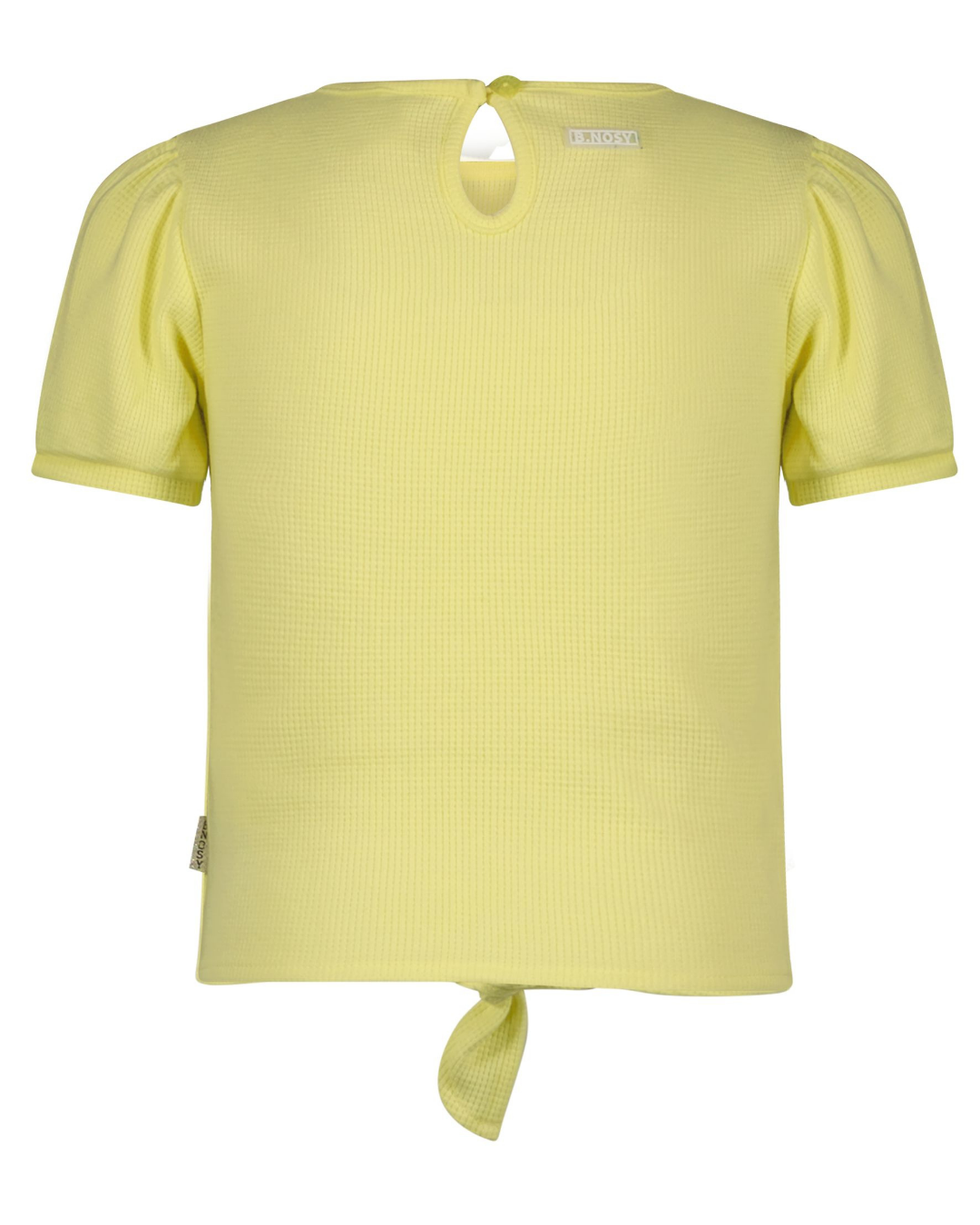 Girls top w/ puff sleeve and knot at hem - B.Nosy